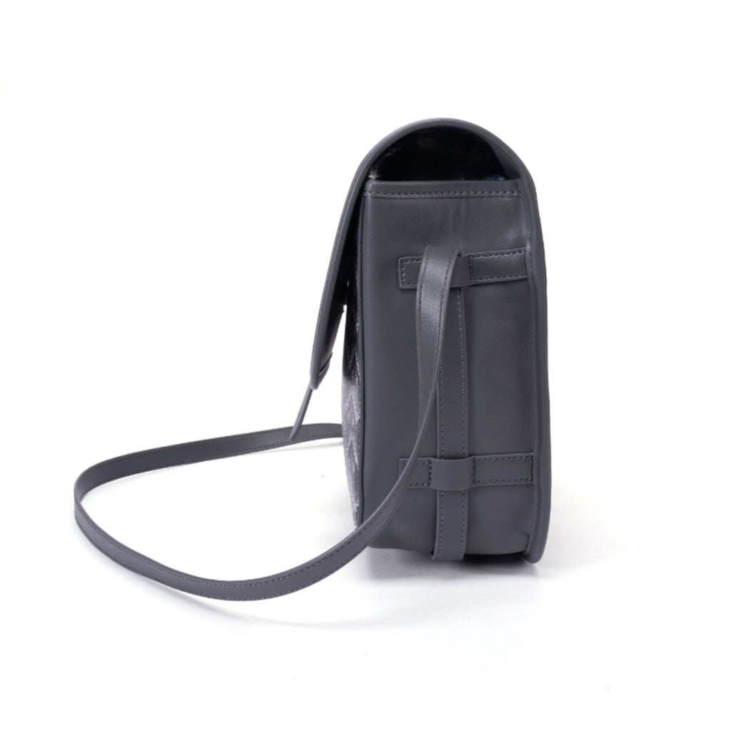 TJC Special Leather Shoulder Bag - Grey_8669848_3