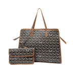 TJC Special Leather Tote Bag - Black Brown_8669861_1