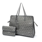 TJC Special Leather Tote Bag - Grey_8669863
