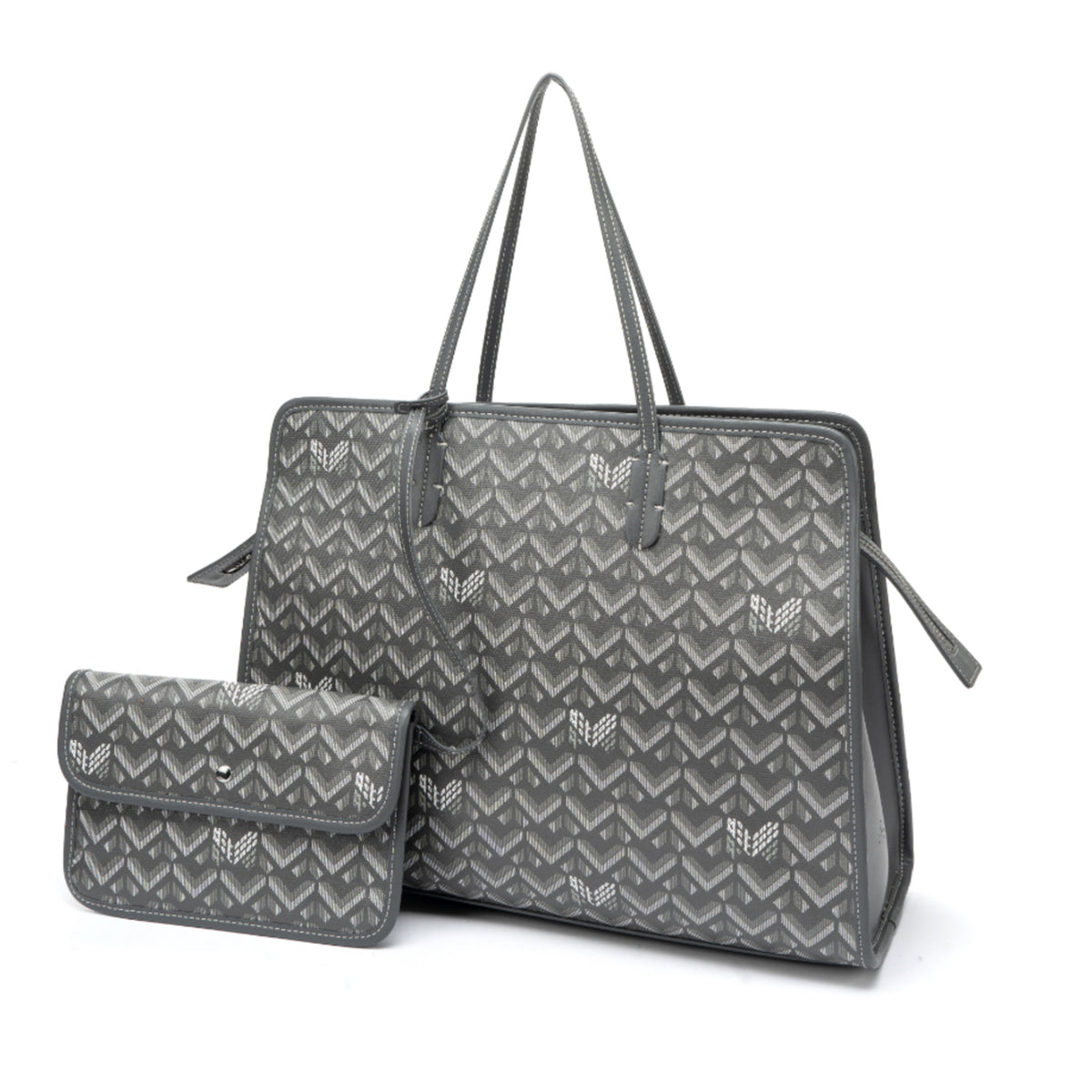 TJC Special Leather Tote Bag - Grey 8669863 0