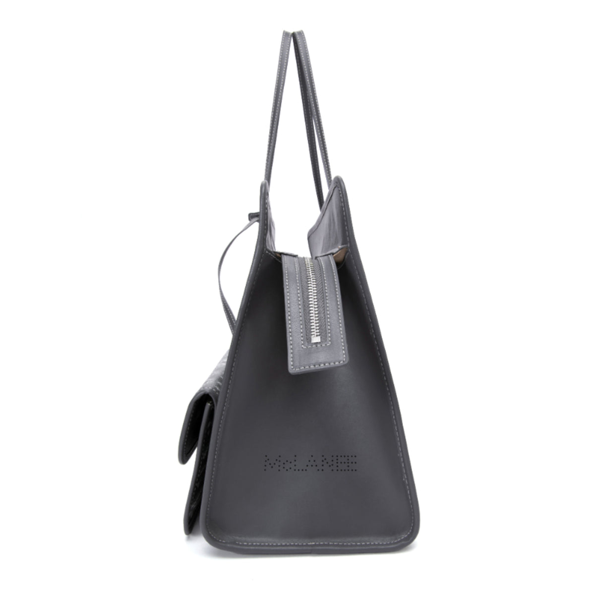 TJC Special Leather Tote Bag - Grey 8669863 4