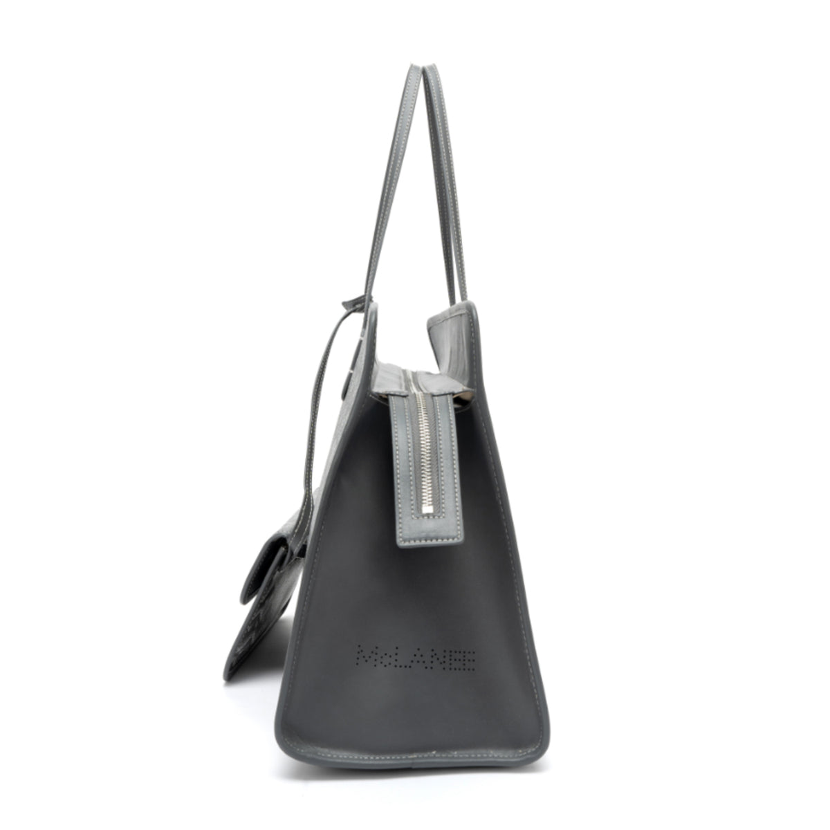 TJC Special Leather Tote Bag - Grey 8669863 5