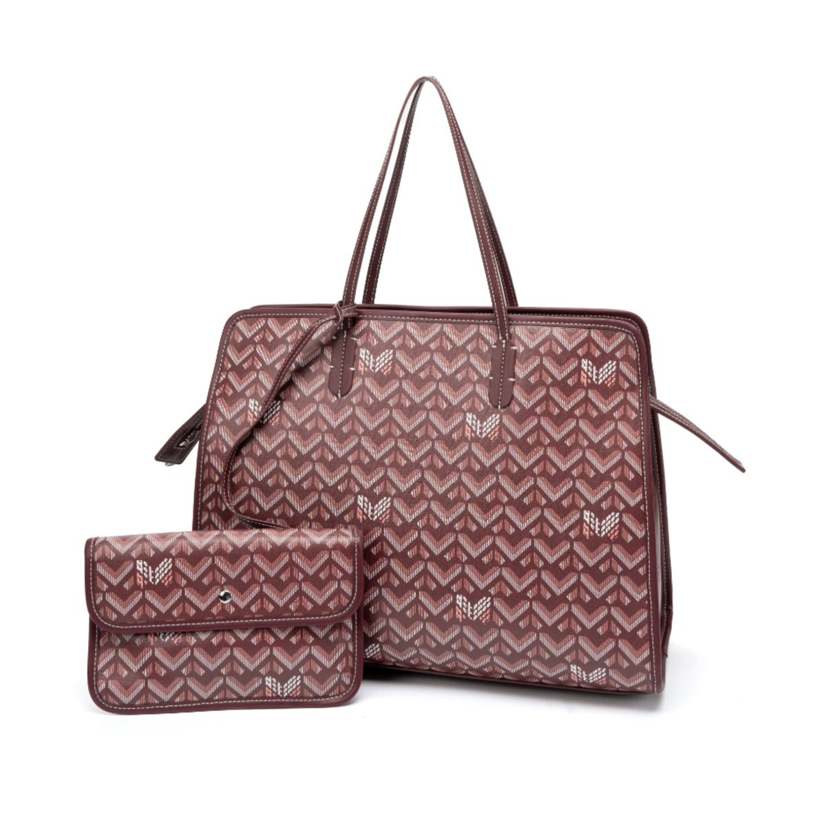 TJC Special Leather Tote Bag - Burgundy 8669864 0