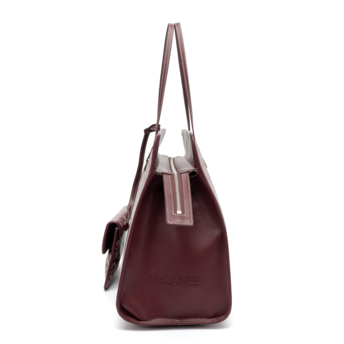 TJC Special Leather Tote Bag - Burgundy 8669864 4
