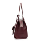 TJC Special Leather Tote Bag - Burgundy_8669864_4