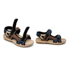 Andrea Sporty Adjustable Hook And Loop Strap Sandals (Size 8) - Navy_8670036