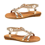 TJC Special Ladies Sandal (Size - 38) - Gold_8670070_1