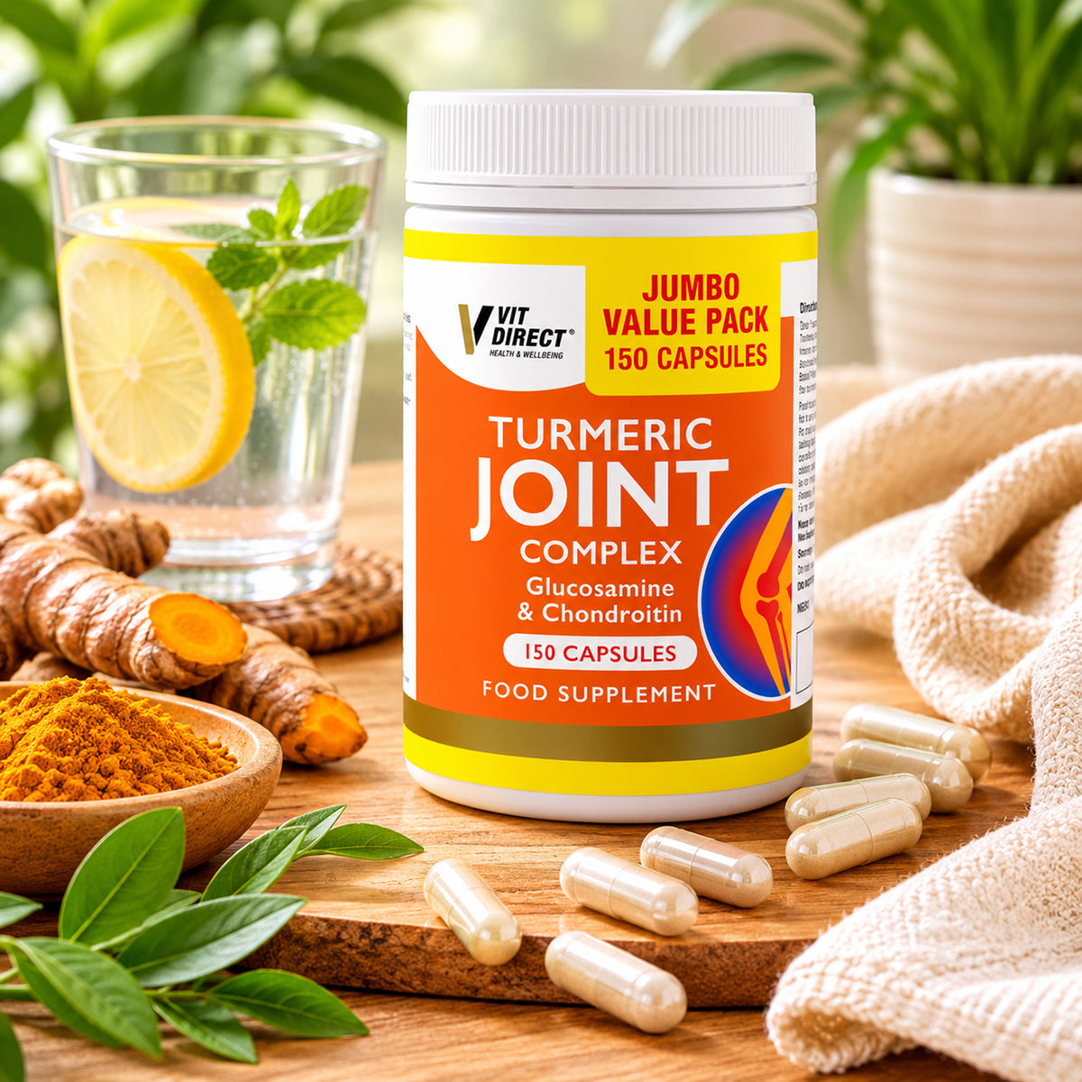 Vits Direct Turmeric Joint Caps - 150 Caps 8670128 1