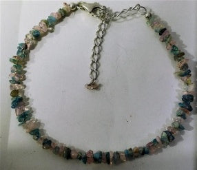 Multi Gemstone Sterling Silver Chip Beads Bracelet (Size - 7-1 Ext) with Lobster Clasp 15.00 Ct. 8670371 1