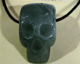 Natural Black Jasper Skull Pendant with Black Cord (Size - 30, Adjustable) 40.00 Ct. 8670372 1