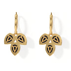 EverTrue - Lapis Lazuli Trilogy Earring with Lever Back in Yellow Gold Tone 5.90 Ct._8670523_4
