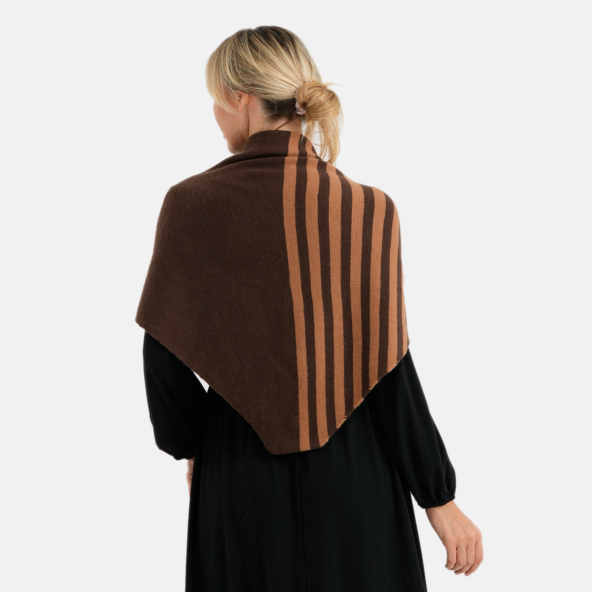 La Marey Acrylic Patterned Scarf (Size - One Size) - Brown 8670553 1