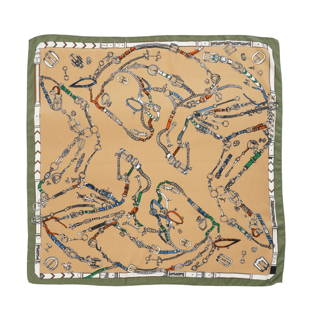 La Marey Patterned Scarf (Size - One Size) - Green_8670604_1