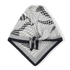 La Marey Patterned Scarf (Size - One Size) - Black & White_8670606