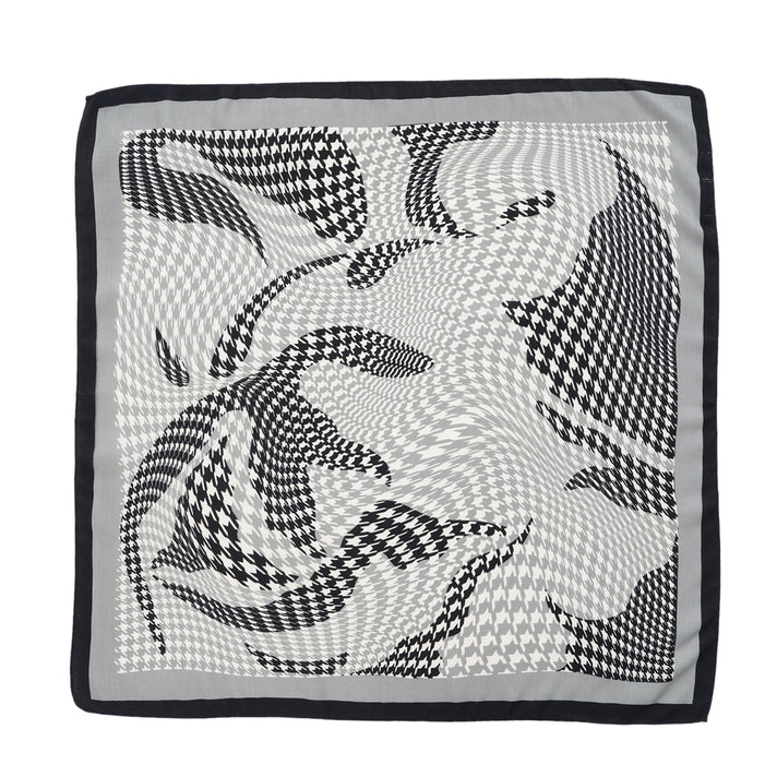 La Marey Printed Square Scarf (88 x 88cm) - Green &amp; Khaki 8670604 2