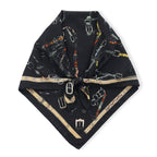 La Marey Patterned Scarf (Size - One Size) - Black_8670607