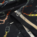 La Marey Patterned Scarf (Size - One Size) - Black_8670607_2
