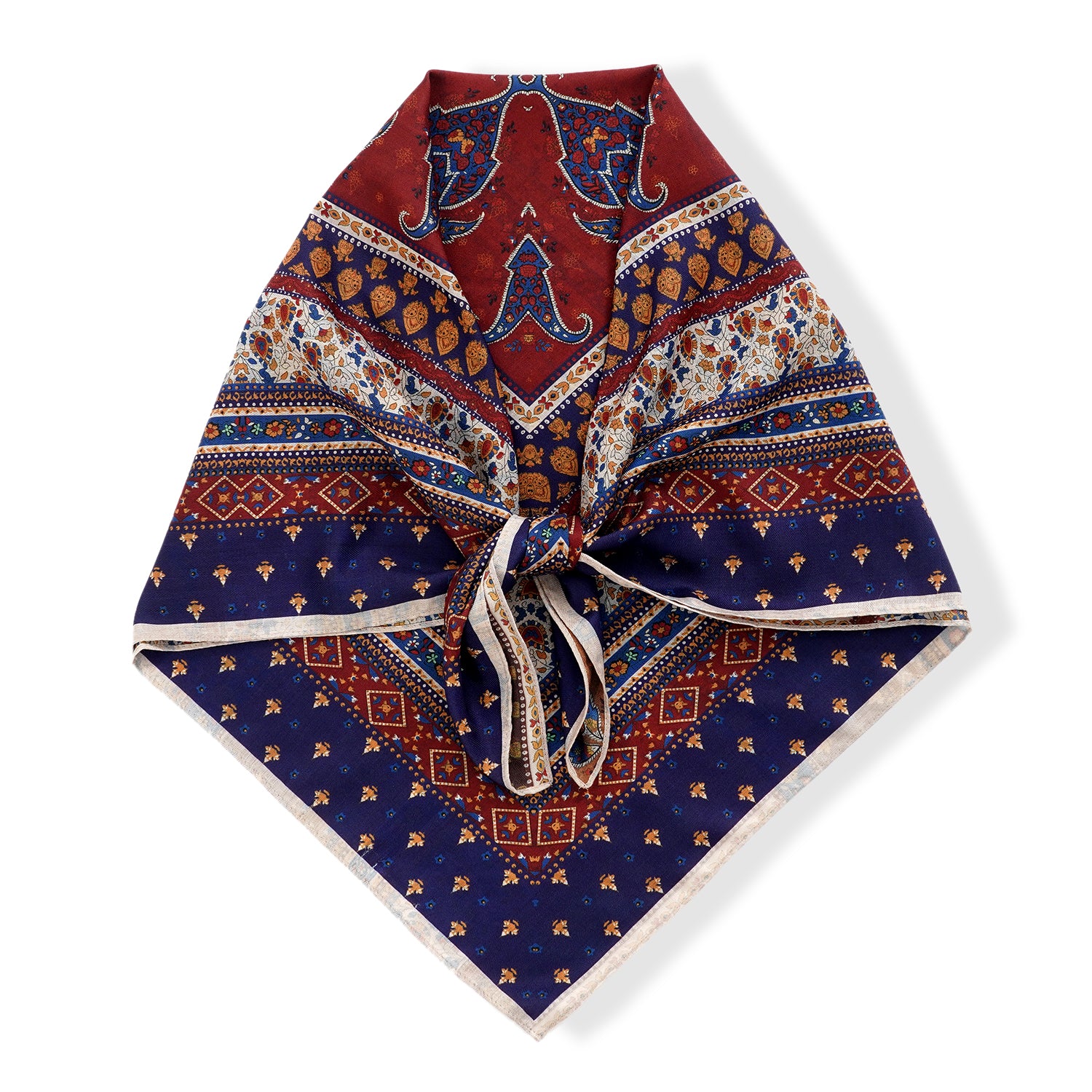 La Marey Multicolour Print Square Scarf (88 x 88cm) - Brown V32530285 0