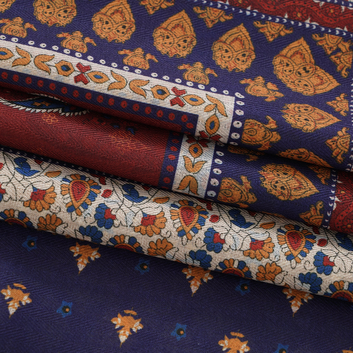 La Marey Multicolour Print Square Scarf (88 x 88cm) - Brown V32530285 5
