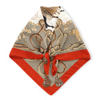 La Marey Patterned Scarf (Size - One Size) - Orange_8670611