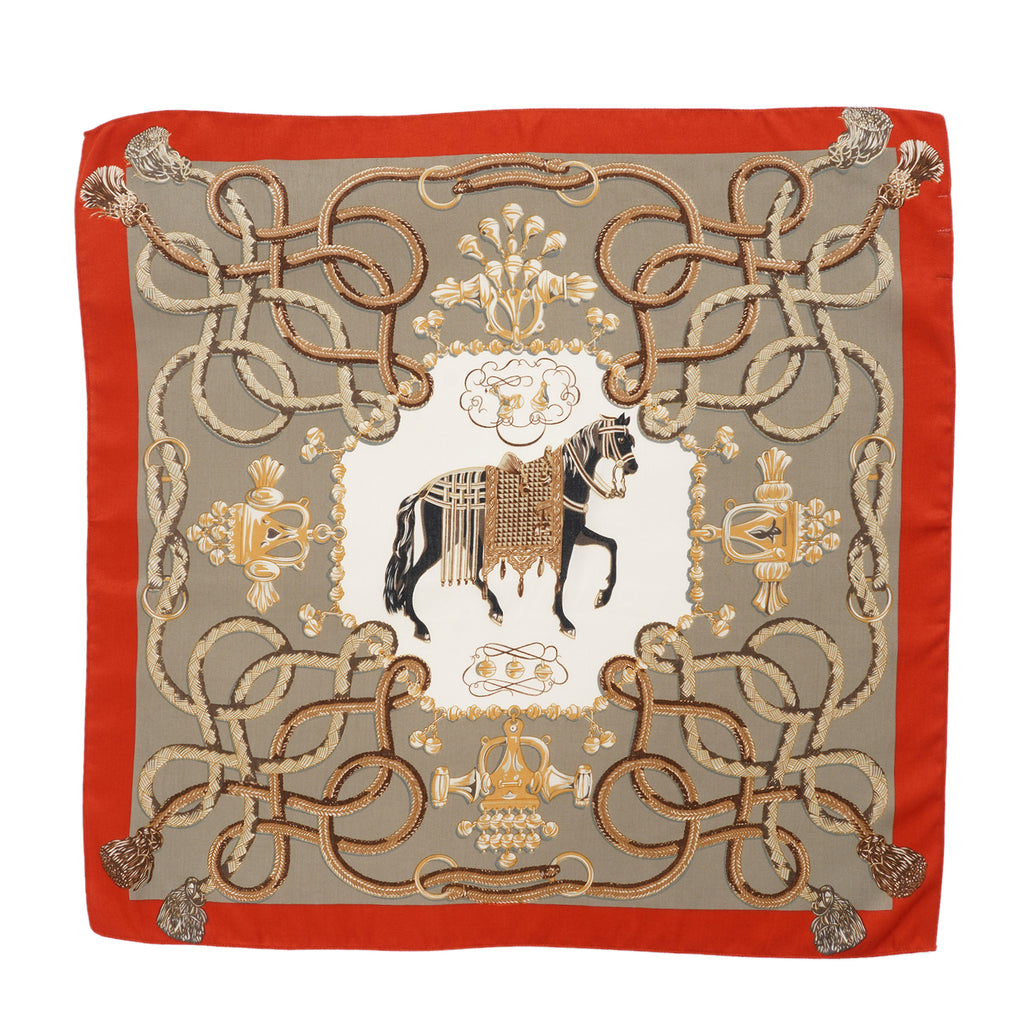 La Marey Patterned Scarf (Size - One Size) - Orange_8670611_1