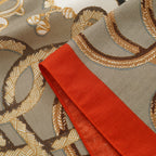 La Marey Patterned Scarf (Size - One Size) - Orange_8670611_2