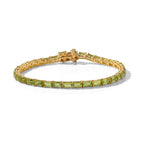 EverTrue Peridot Linking Bracelet (Size - 7.5) Pure Yellow Brass  10.185  Ct._8671298