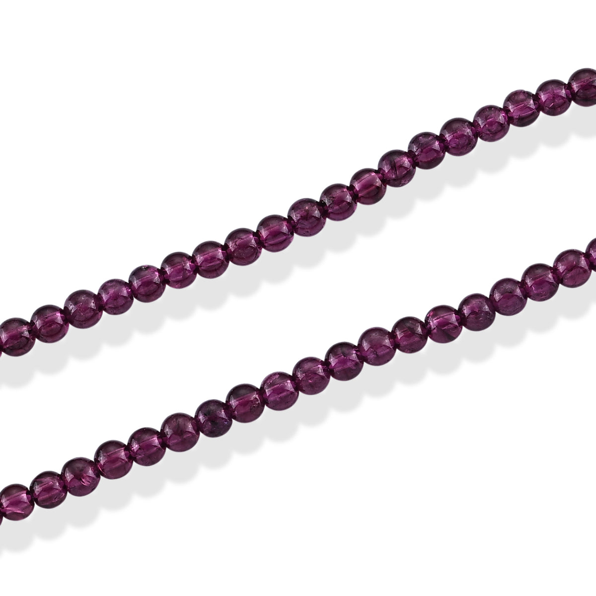 AAA Natural Ember Garnet Necklace (Size - 20) in Rhodium Overlay Sterling Silver 85.00 Ct. 8671642 4