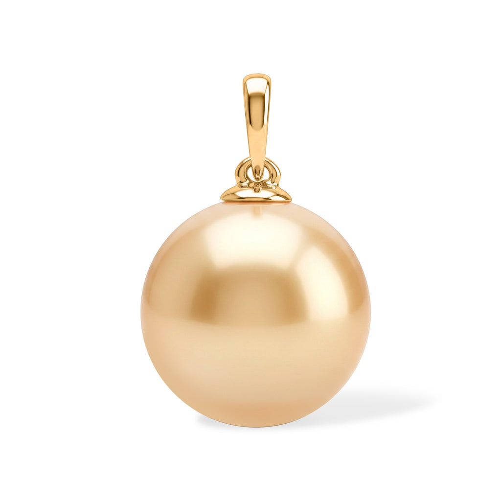 18K Yellow Gold AAA Golden South Sea Pearl Pendant 16.70 Ct._8671705