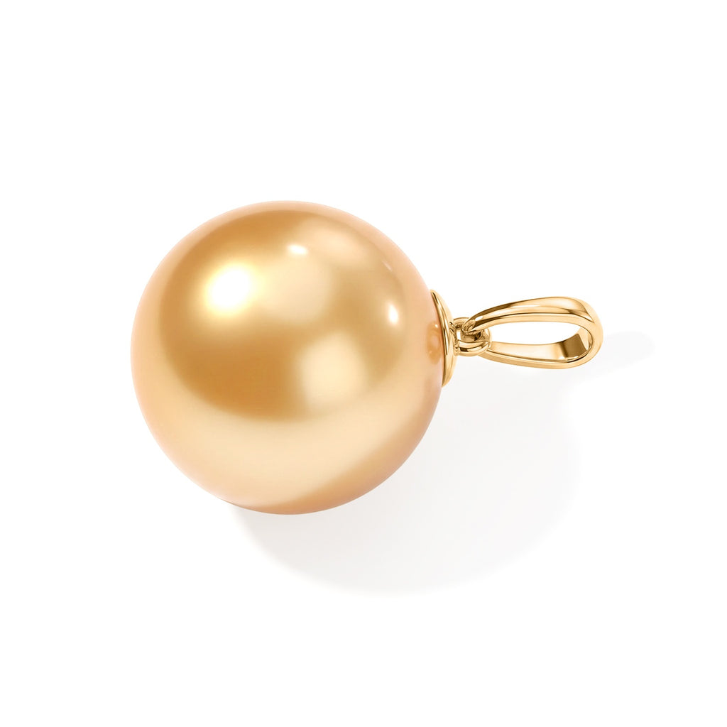 18K Yellow Gold AAA Golden South Sea Pearl Pendant 16.70 Ct._8671705_3