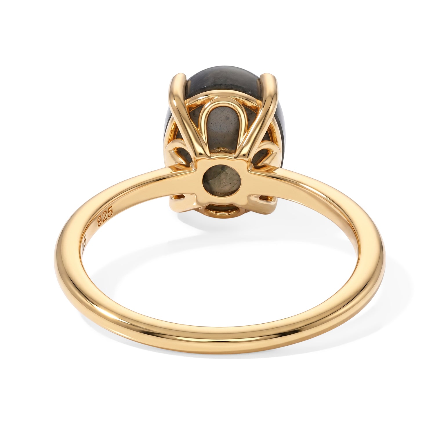 Labradorite Solitaire Ring in Yellow Gold Plated Sterling Silver 3.08 Ct. 8672584 5