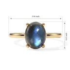 Labradorite Solitaire Ring in Yellow Gold Plated Sterling Silver 3.08 Ct._8672584_5