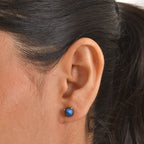 Labradorite Solitaire Earring with Push Back in Platinum Overlay Sterling Silver 3.30 Ct._8672619_1