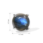 Labradorite Solitaire Earring with Push Back in Platinum Overlay Sterling Silver 3.30 Ct._8672619_4