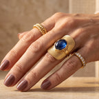 EverTrue - Labradorite Artisan Ring in Yellow Gold Tone 10.40 Ct._8672657_2