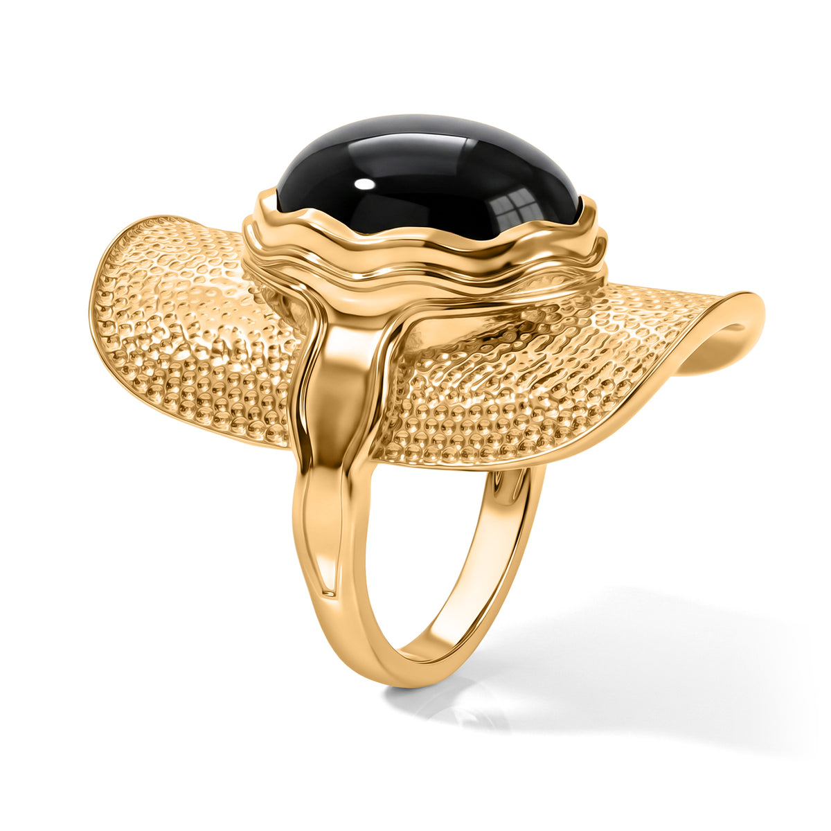 EverTrue - Labradorite Artisan Statement Ring in Yellow Gold Tone 10.40 Ct. V32589124 4