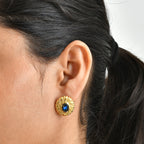 EverTrue - Labradorite Solitaire Stud Push Post Earring in Yellow Gold Tone 4.35 Ct._8672693_1
