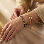 EverTrue - Labradorite Cluster Bracelet (Size - 7.5) with GB Lock Box in Yellow Gold Tone 22.14 Ct._8672957_2
