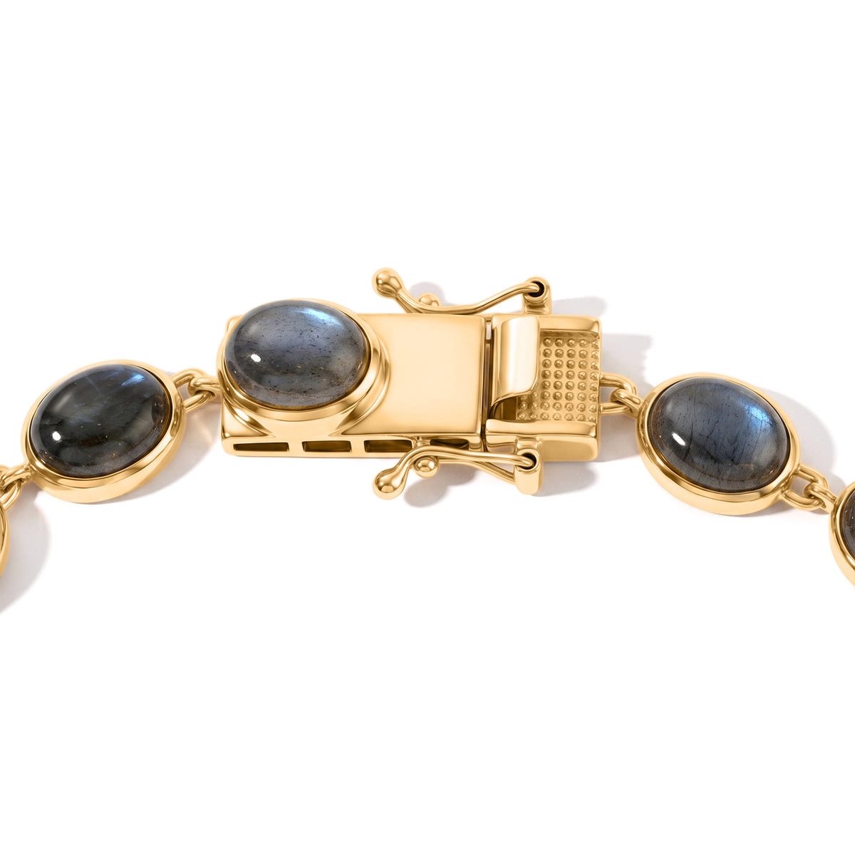EverTrue - Labradorite Cluster Bracelet (Size - 8) with GB Lock Box in Yellow Gold Tone 22.50 Ct. V32513868 4
