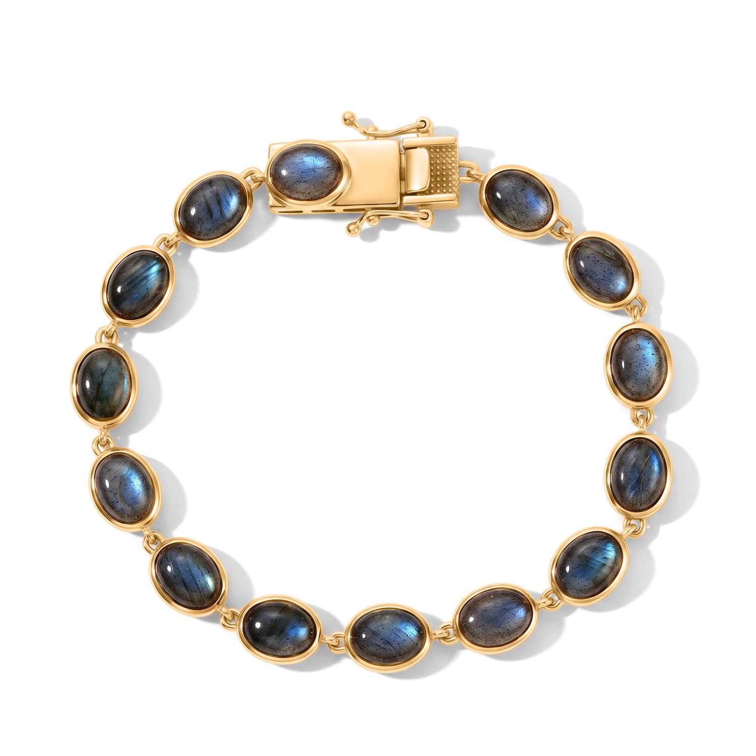 EverTrue - Labradorite Cluster Bracelet (Size - 7) with GB Lock Box in Yellow Gold Tone 23.54 Ct. 8672964 0