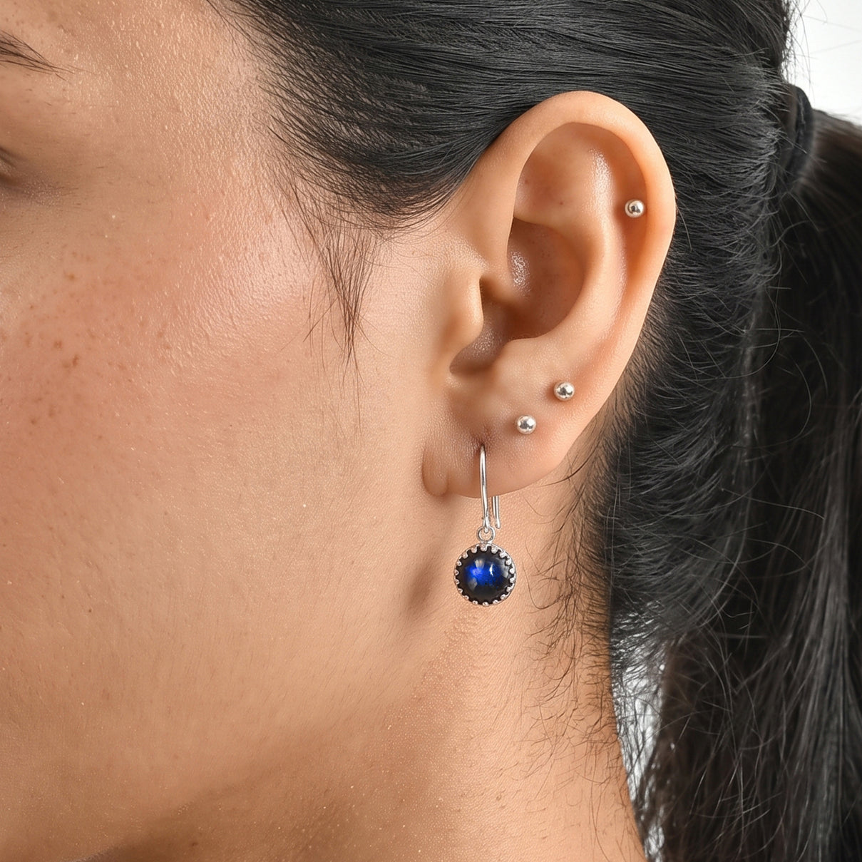 EverTrue - Labradorite Solitaire Lever Back Earring 4.60 Ct. 8672965 2