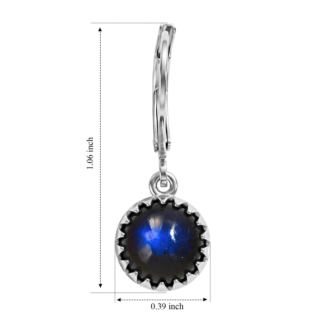EverTrue - Labradorite Solitaire Lever Back Earring 4.60 Ct._8672965_4