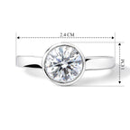 D'Joy Moissanite Solitaire Ring in Rhodium OverlaySterling Silver  2.100  Ct._8673032_4