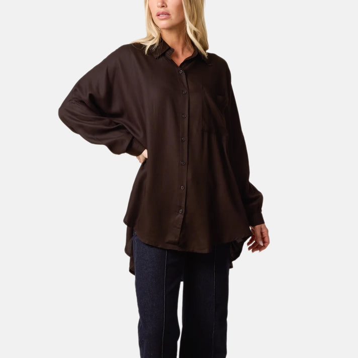 QED London Overiszed Shirt (Size - S/M, 8-12) - Black 8673093 1