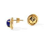 EverTrue - Lapis Lazuli Solitaire Stud Push Post Earring in Yellow Gold Tone 5.08 Ct._8673374_3