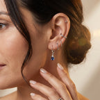 D'Joy - Kyanite & White Zircon Drop Earring with Lever Back in Platinum Overlay Sterling Silver 1.36 Ct._8675240_2