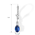 D'Joy - Kyanite & White Zircon Drop Earring with Lever Back in Platinum Overlay Sterling Silver 1.36 Ct._8675240_4
