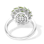 D'Joy Natural Green Apatite, White Zircon Main Stone With Side Stone Ring in Rhodium OverlaySterling Silver  2.652  Ct._8675281_4