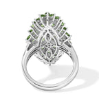 D'Joy Natural Green Apatite Fancy Ring in Rhodium OverlaySterling Silver, Silver Wt.6 Gms  5.222  Ct._8675375_3