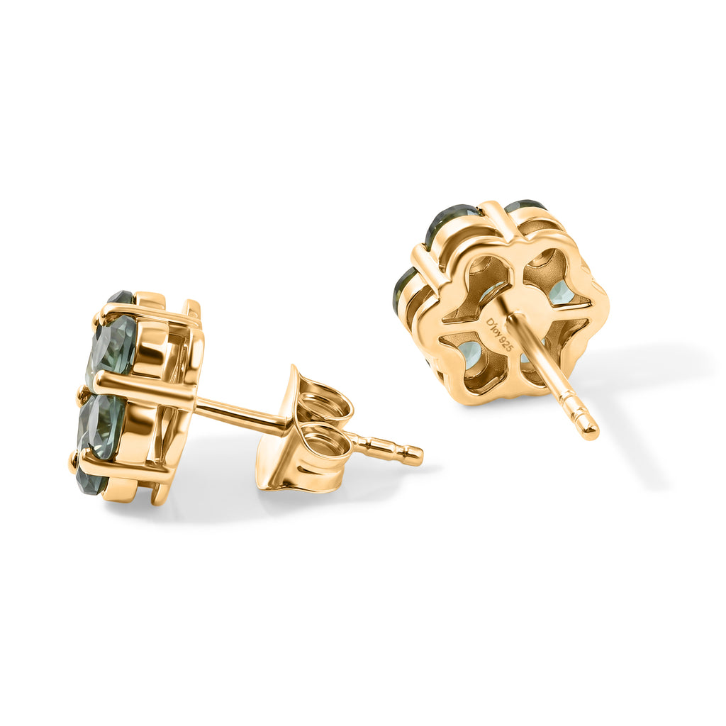 D'Joy Natural Green Apatite Cluster Earring Sterling Silver  1.786  Ct._8675461_3